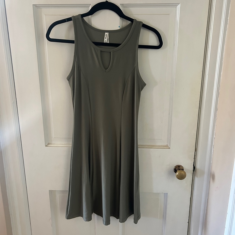 Mudd Olive Keyhole Tank Mini Dress